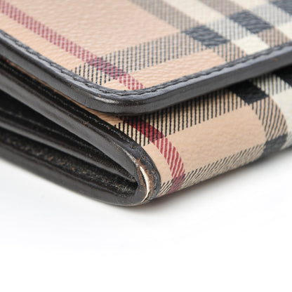 Burberry Haymarket Check Continental Wallet Chocolate 10 of 11