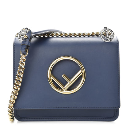 Fendi Vitello Century Opaco F is Fendi Small Kan I Shoulder Bag Blu Scuro 1 of 11