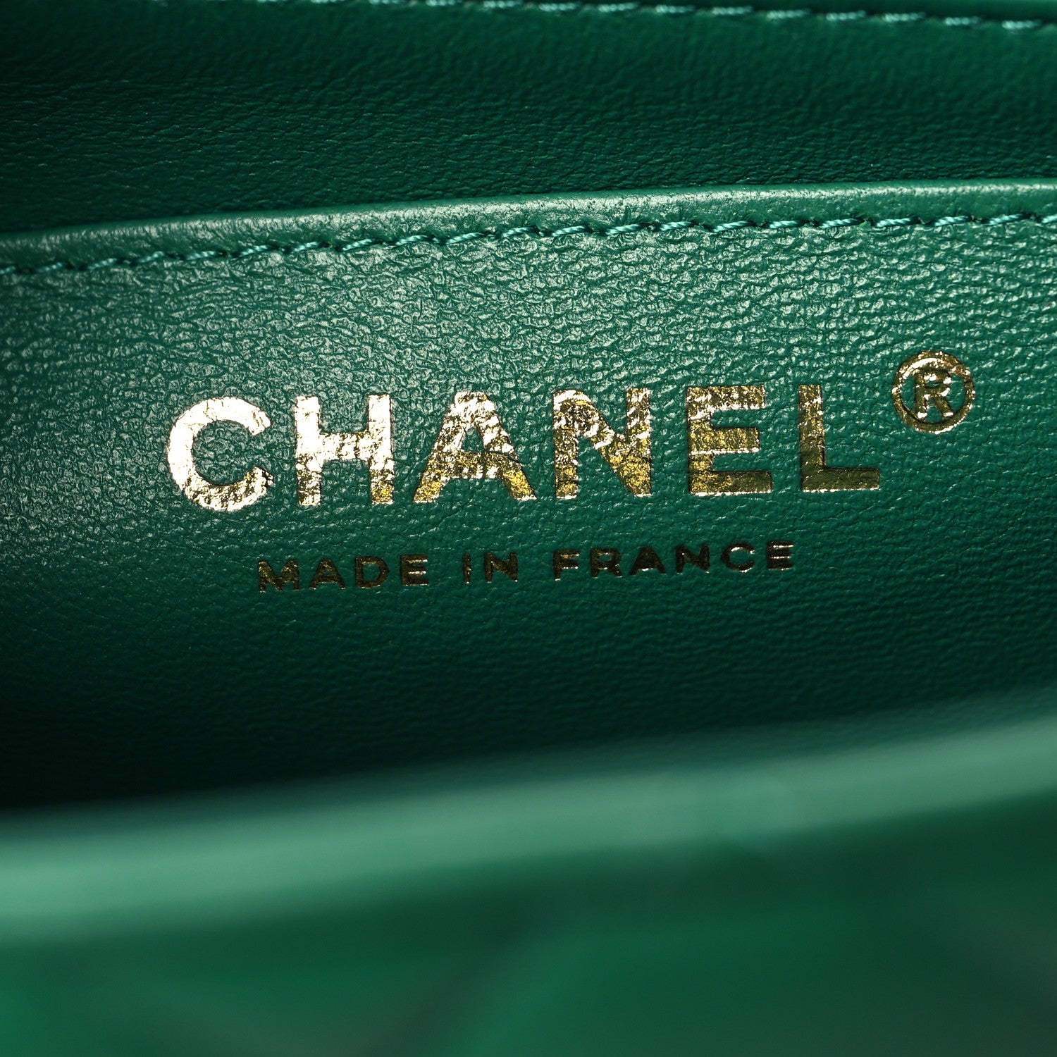 Chanel Lambskin Quilted Mini Top Handle Rectangular Flap Green Green 6 of 10