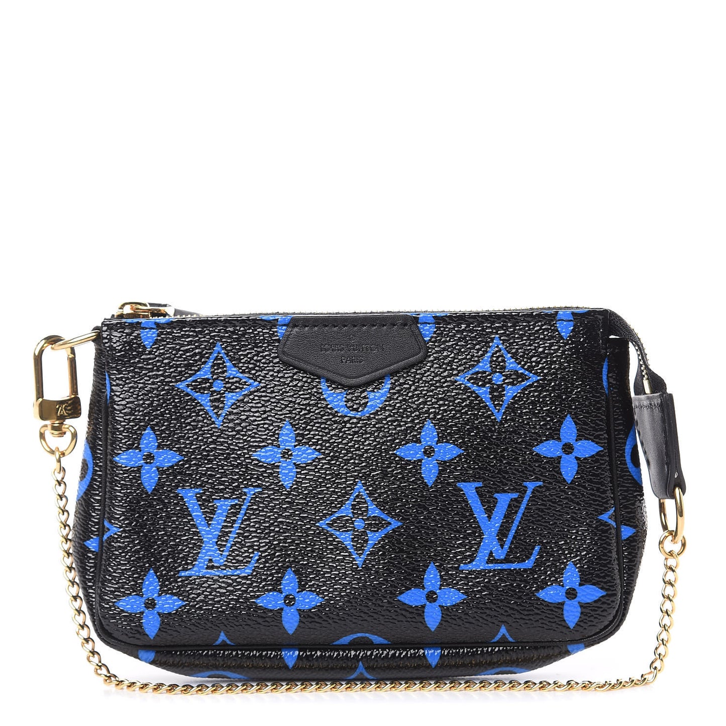 Colored Monogram Mini Pochette Accessories Blue Black