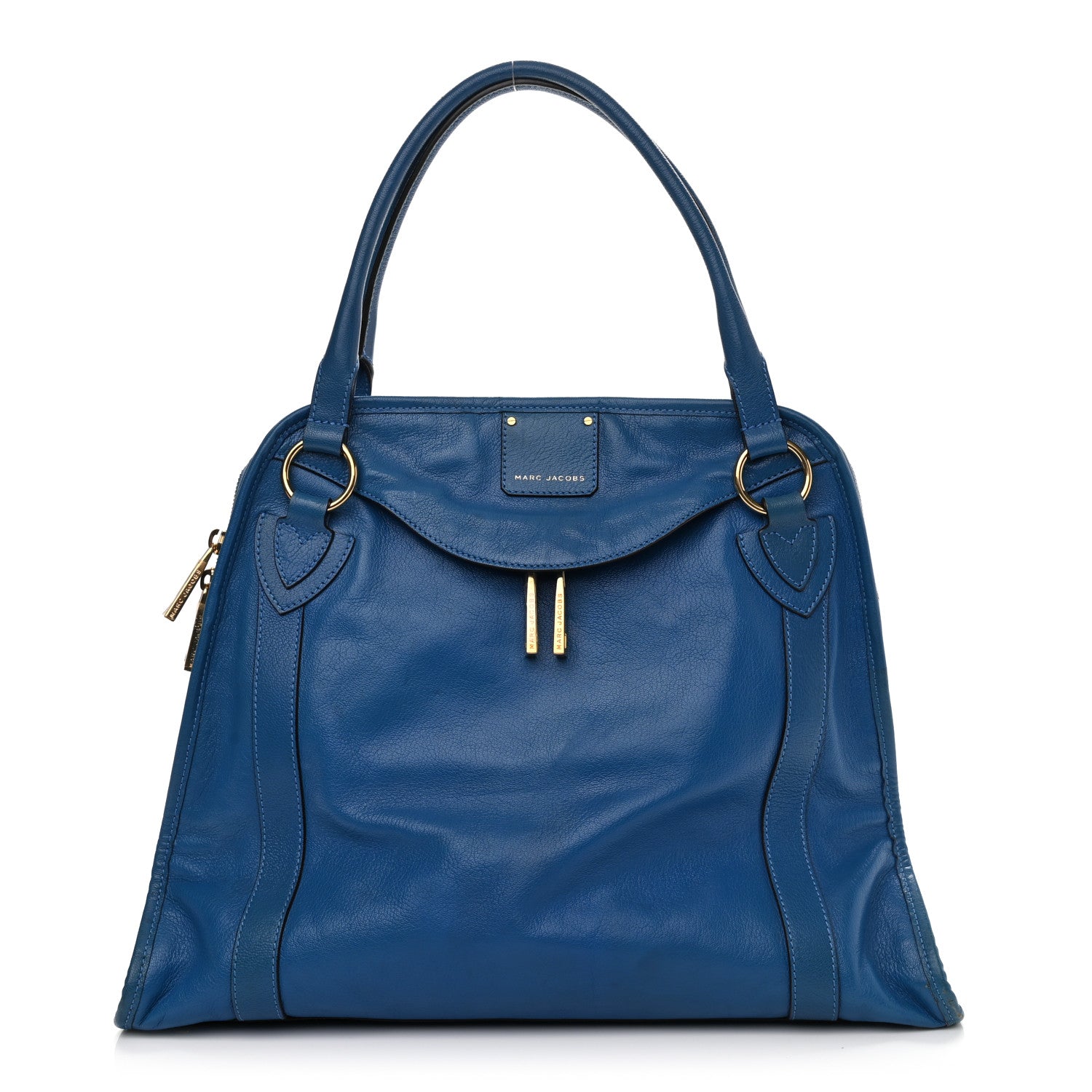 Marc Jacobs Goatskin Large Serengeti Wellington Satchel Bleuette 1 of 12