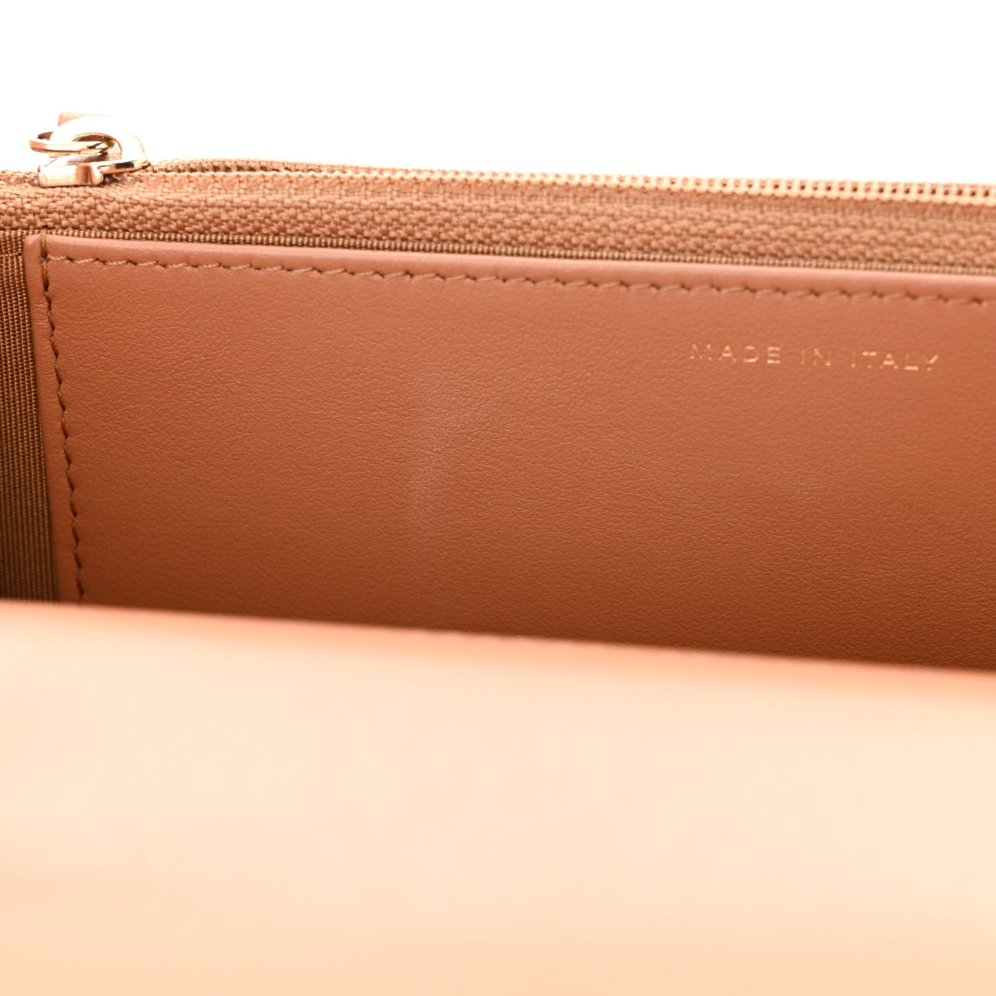 Lambskin Quilted Chanel 19 Wallet On Chain WOC Brown