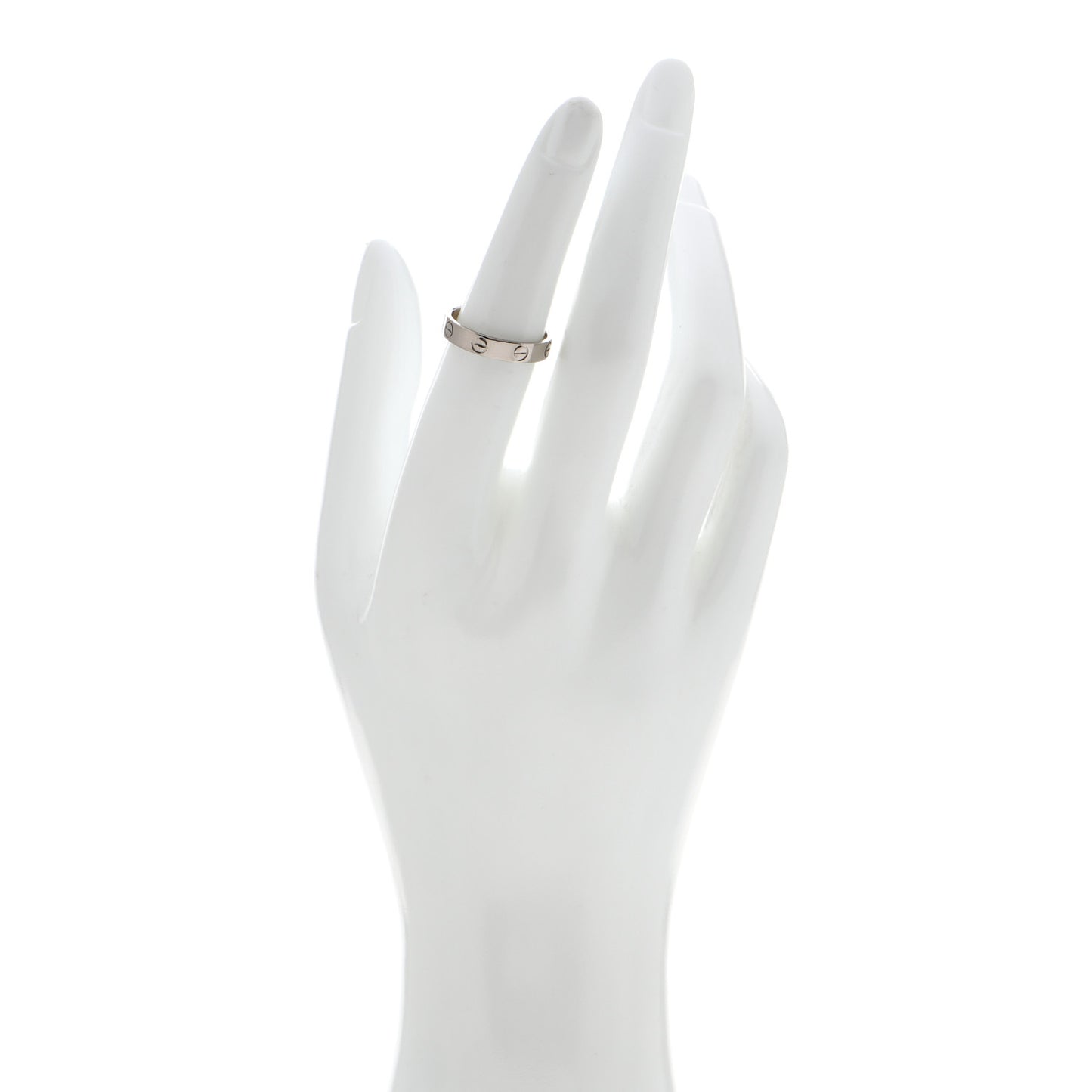 18K White Gold 3.5mm LOVE Wedding Band Ring 52 6