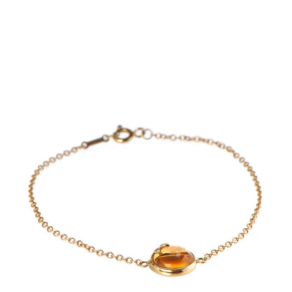 Tiffany 18K Yellow Gold Citrine Paloma Picasso Olive Leaf Bracelet 1 of 5
