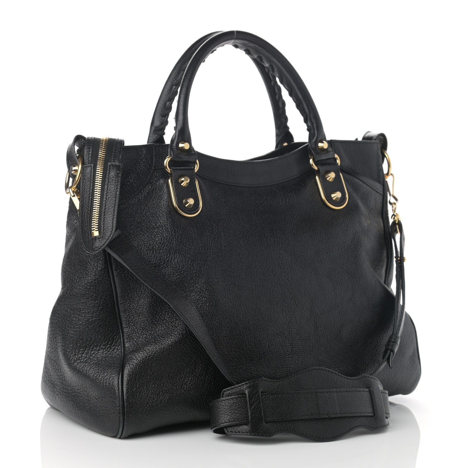 Balenciaga Chevre Gold Metallic Edge Hardware Velo Black 2 of 11