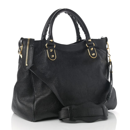 Balenciaga Chevre Gold Metallic Edge Hardware Velo Black 2 of 11