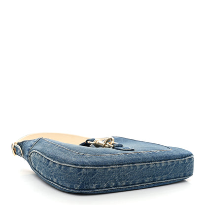 Gucci Denim Small Jackie Shoulder Bag Blue Denim 4 of 11