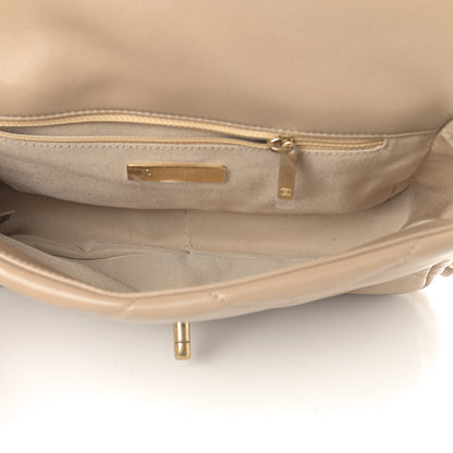 Chanel Lambskin Quilted Medium Chanel 19 Flap Dark Beige 4 of 8