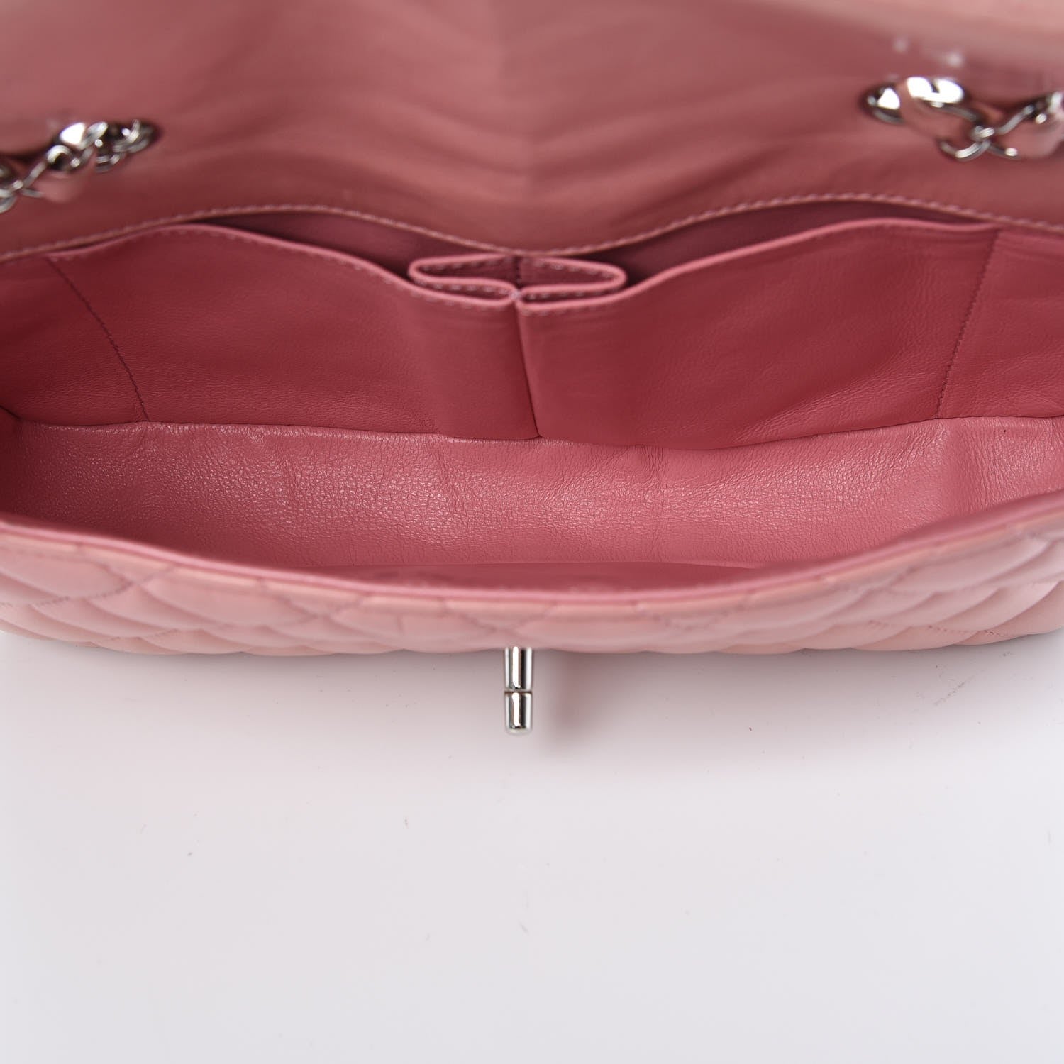Chanel Lambskin Quilted East West Flap Pink 6 of 14