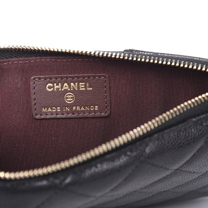 Chanel Caviar Quilted Classic Flat Wallet Pouch Black 5 of 7