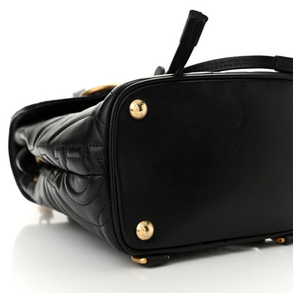 Salvatore Ferragamo Calfskin Quilted Gancini Backpack Black 8 of 11