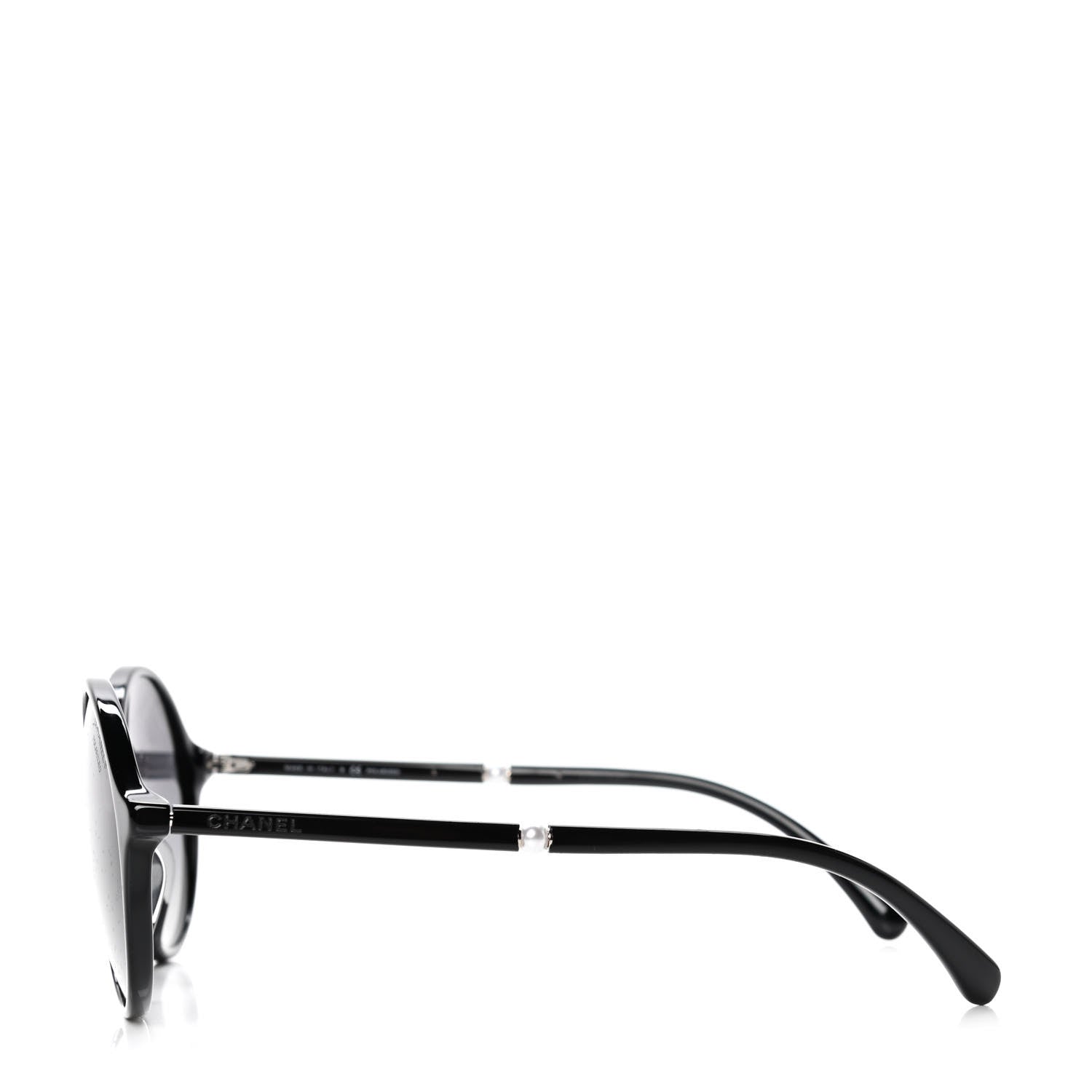 Chanel Acetate Pearl Round Sunglasses 5391 H A Black 3 of 6