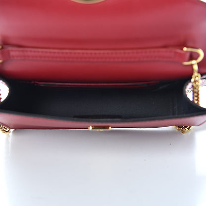 Fendi Vitello Cruise F is Fendi Bi-Color FF 1974 Embossed Envelope Belt Bag Maya Black Fragola 6 of 11
