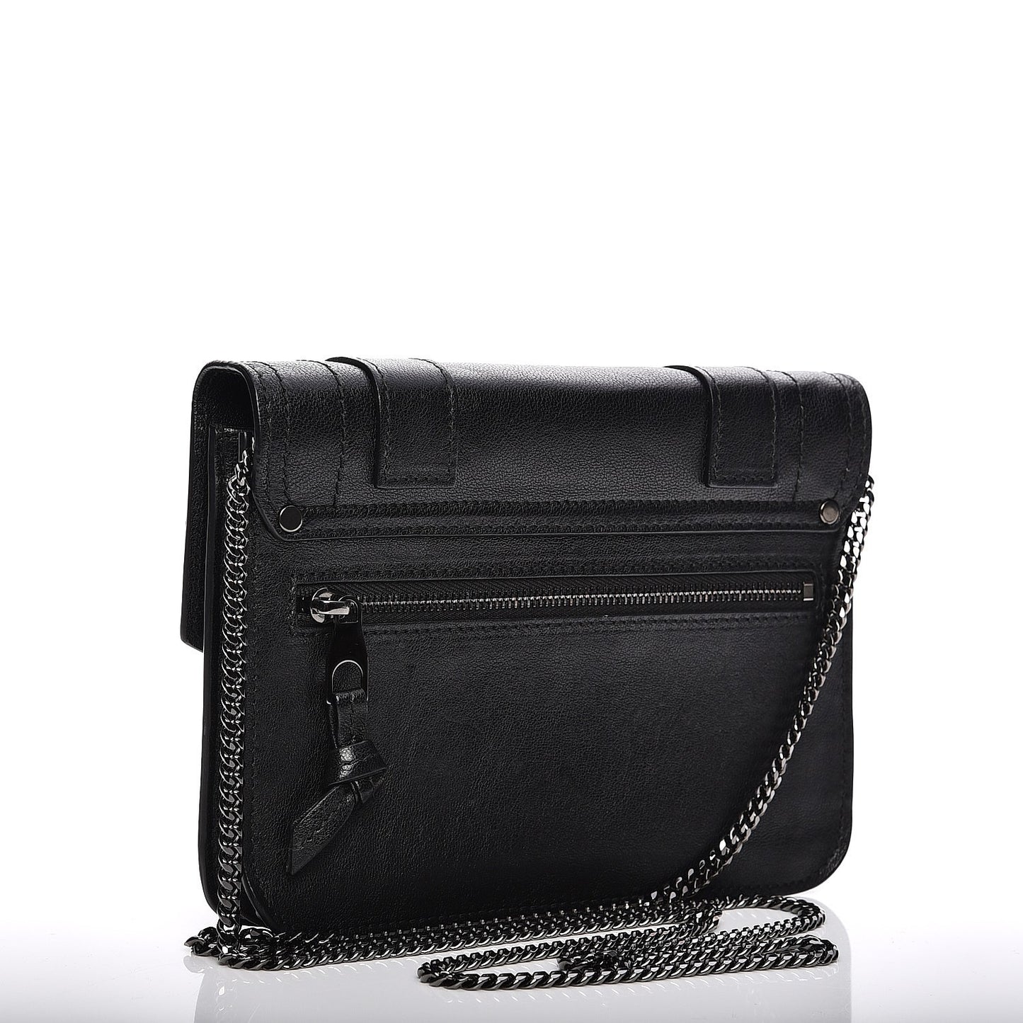 Lambskin PS1 Large Chain Wallet Black