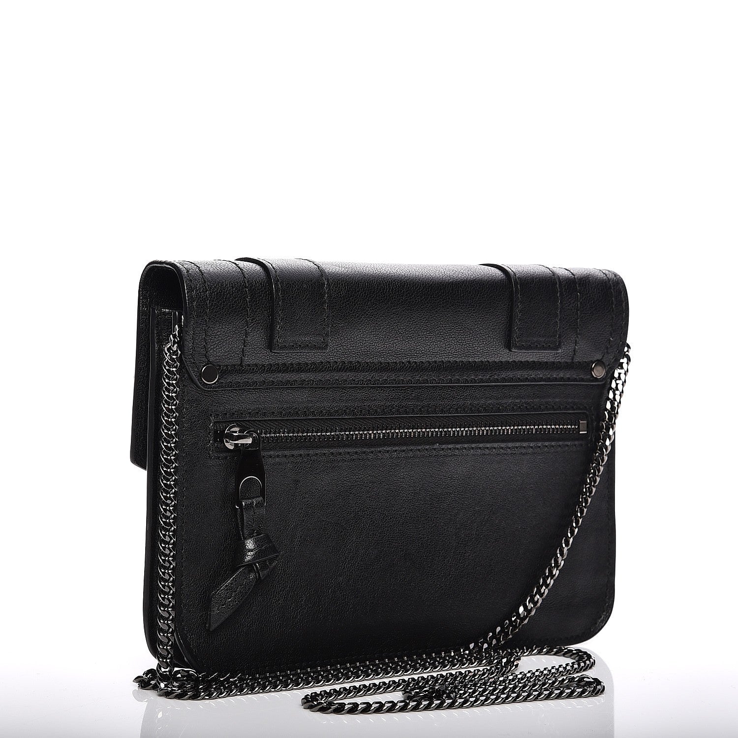 Proenza Schouler Lambskin PS1 Large Chain Wallet Black 2 of 9