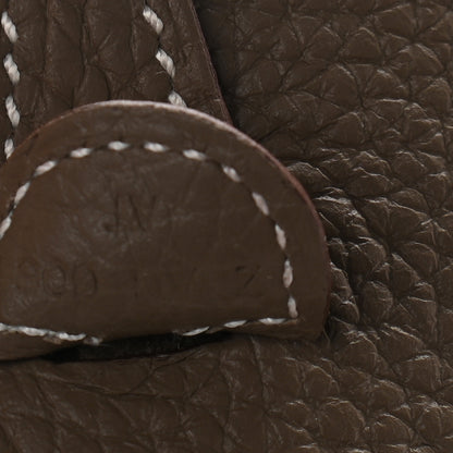 Hermes Taurillon Clemence Amazone Evelyne TPM Etoupe Bleu Indigo 7 of 9