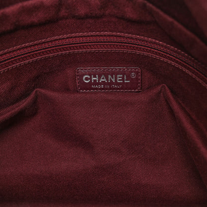 Chanel Aged Calfskin Quilted Large Secret Tag Bowling Bag Black 6 of 12