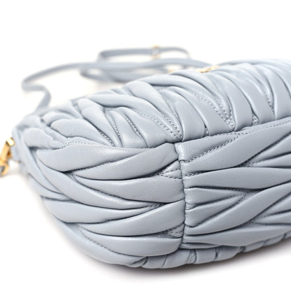 Miu Miu Nappa Matelasse Small Wander Hobo Fiordaliso 9 of 10