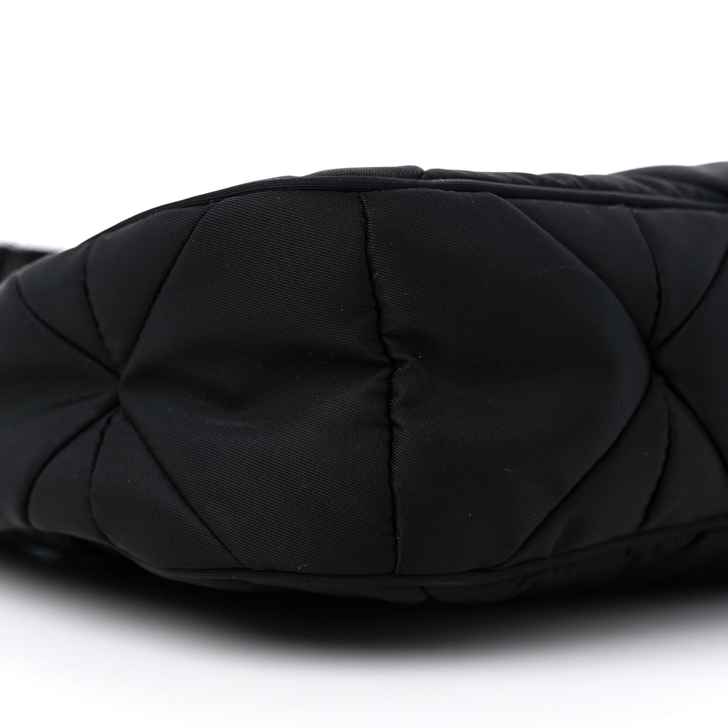 Prada Re-Nylon Triangle Padded Patchwork Shoulder Bag Black 7 of 8