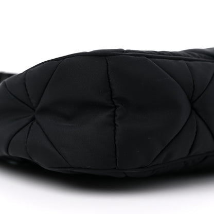 Prada Re-Nylon Triangle Padded Patchwork Shoulder Bag Black 7 of 8