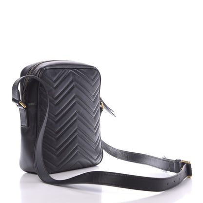 Gucci Calfskin Matelasse GG Marmont Travel Bag Black 3 of 13