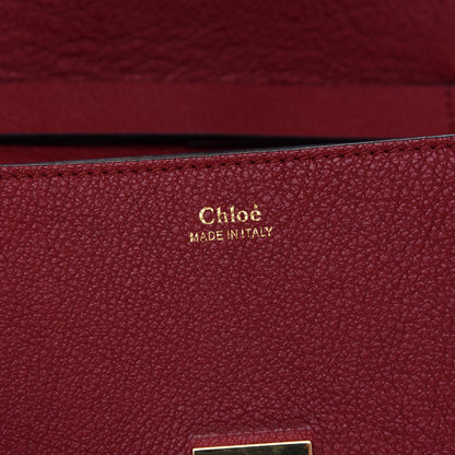 Chloe Grained Calfskin Lambskin Drew Shoulder Bag Red 12 of 12