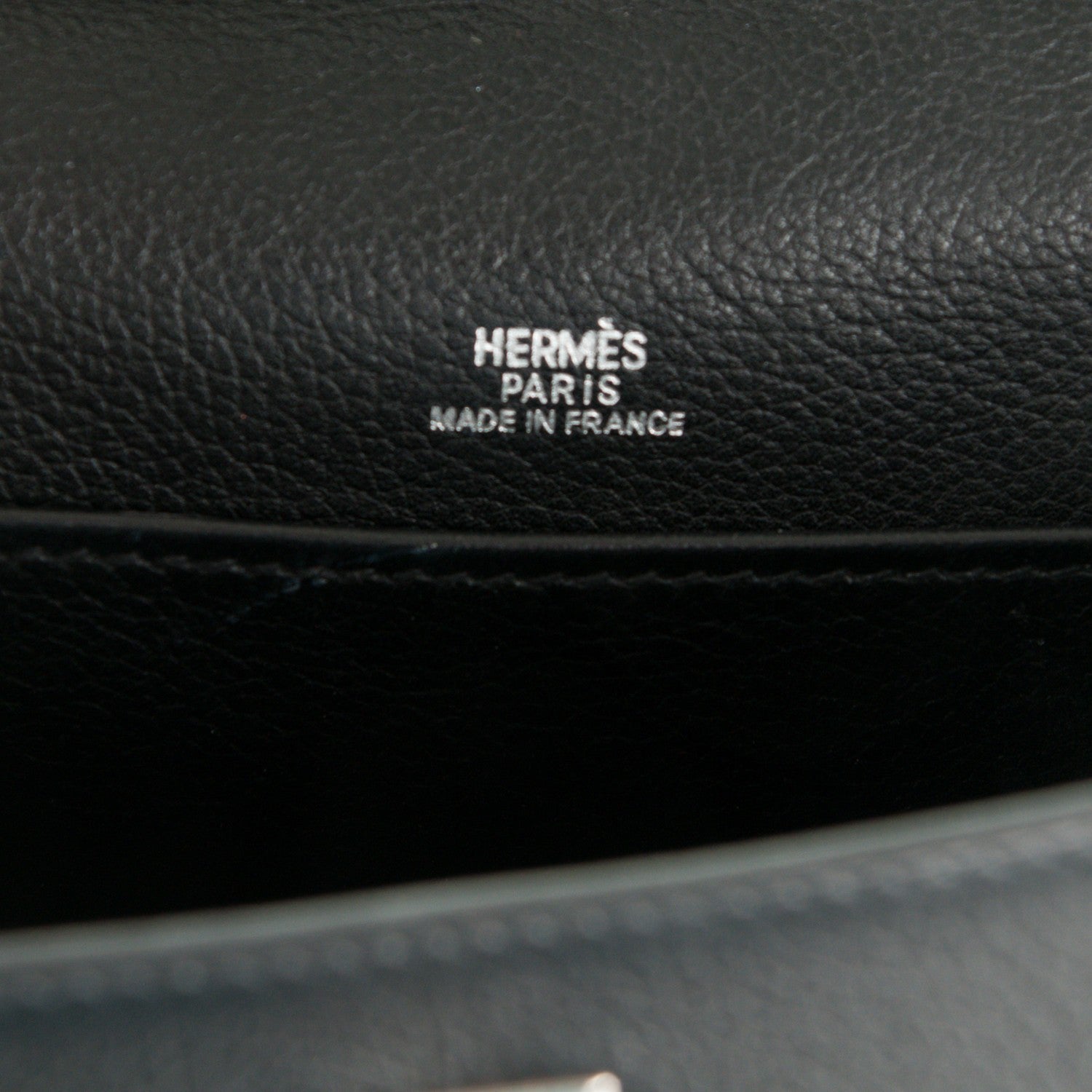 Hermes Evergrain Kelly Pochette Clutch Black 8 of 18