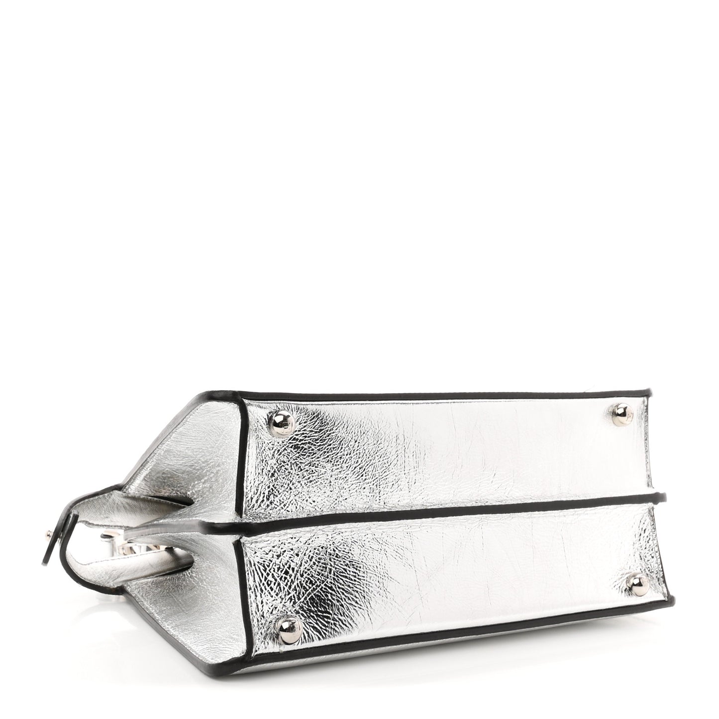 Rock Millenium Laminata Small Peekaboo I SEE U Satchel Argento