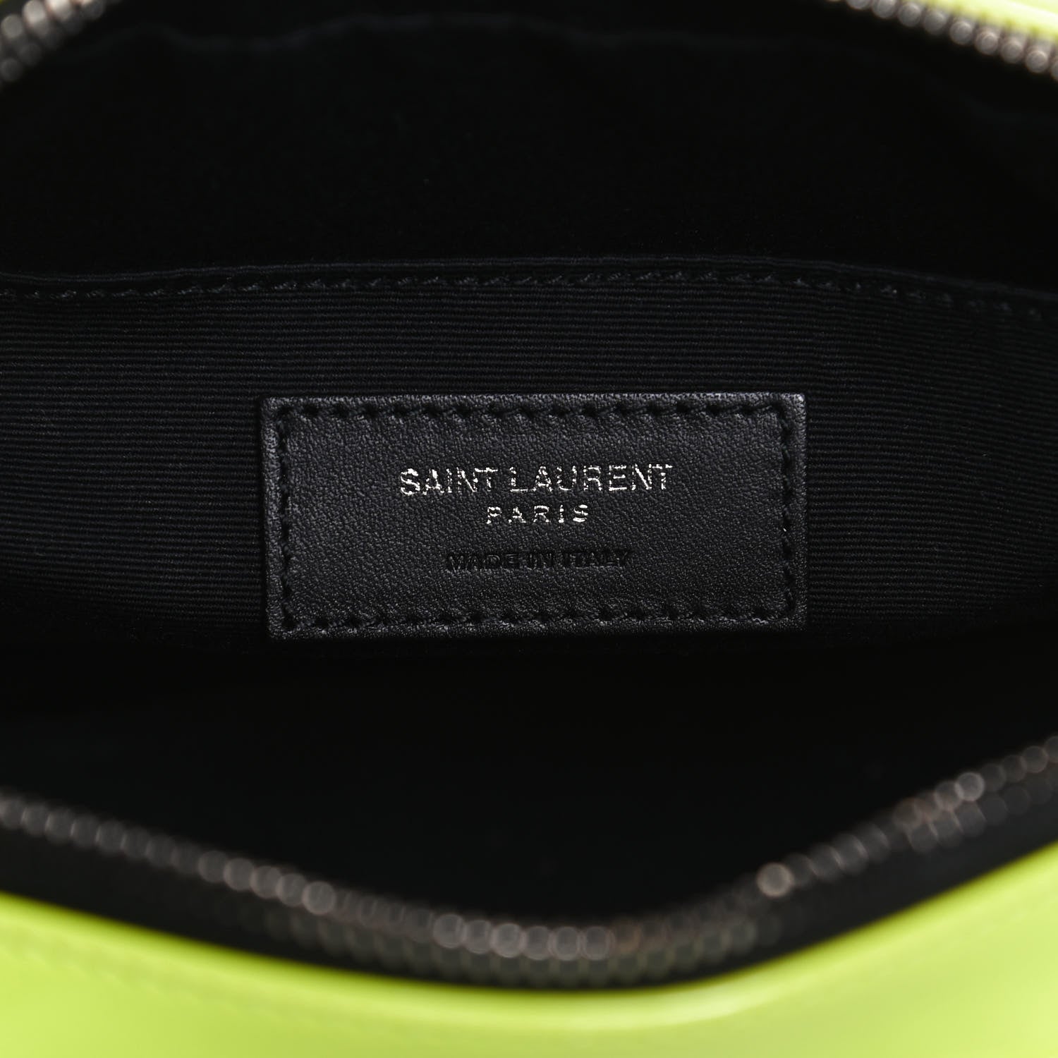 Saint Laurent Patent Calfskin Matelasse Monogram Lou Camera Bag Neon Yellow 6 of 12