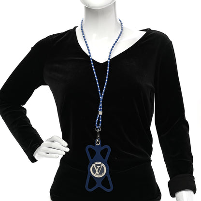 Louis Vuitton Monogram Silicone Louise Phone Holder Blue 2 of 7