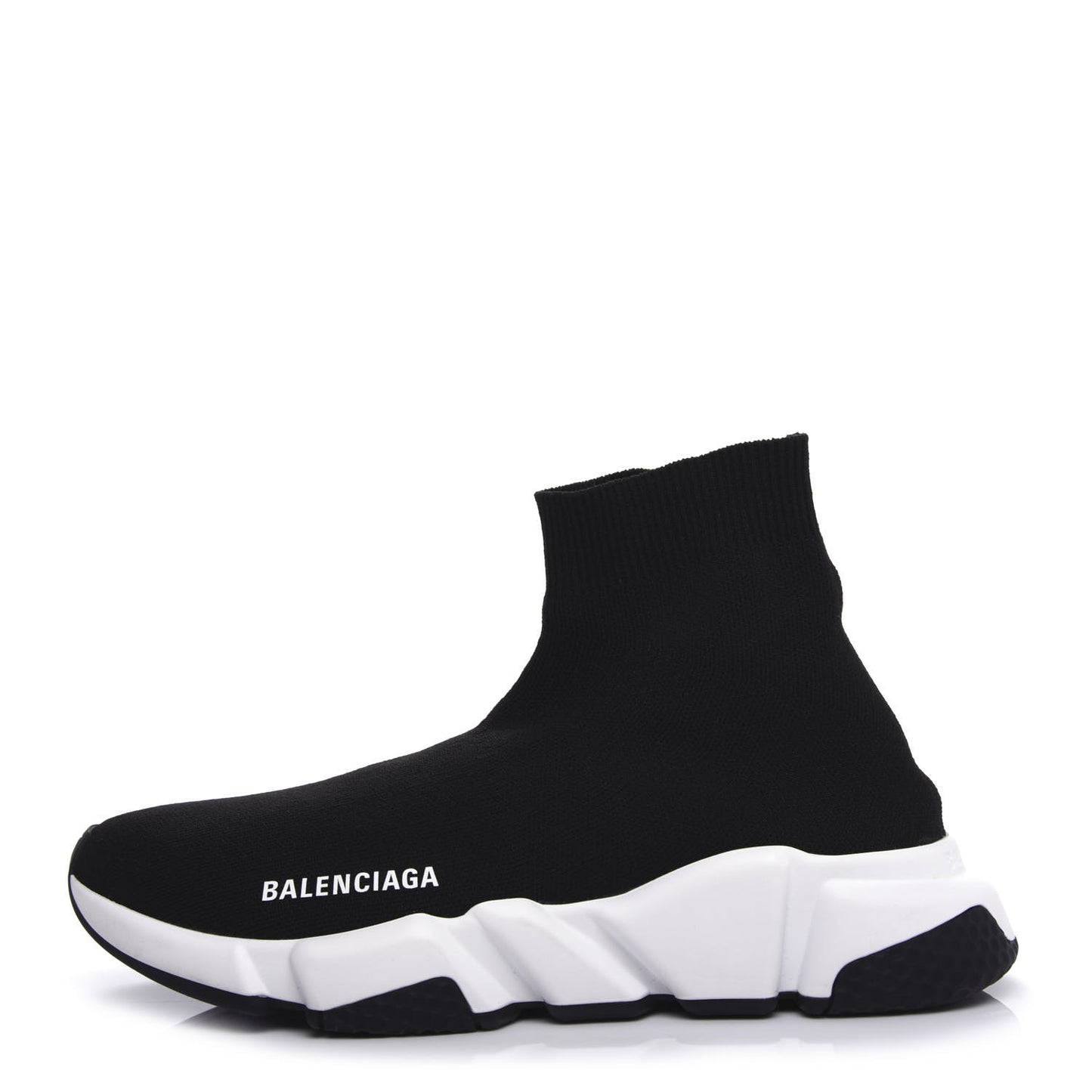 Neoprene Knit Womens Speed Sneakers 38 Black White