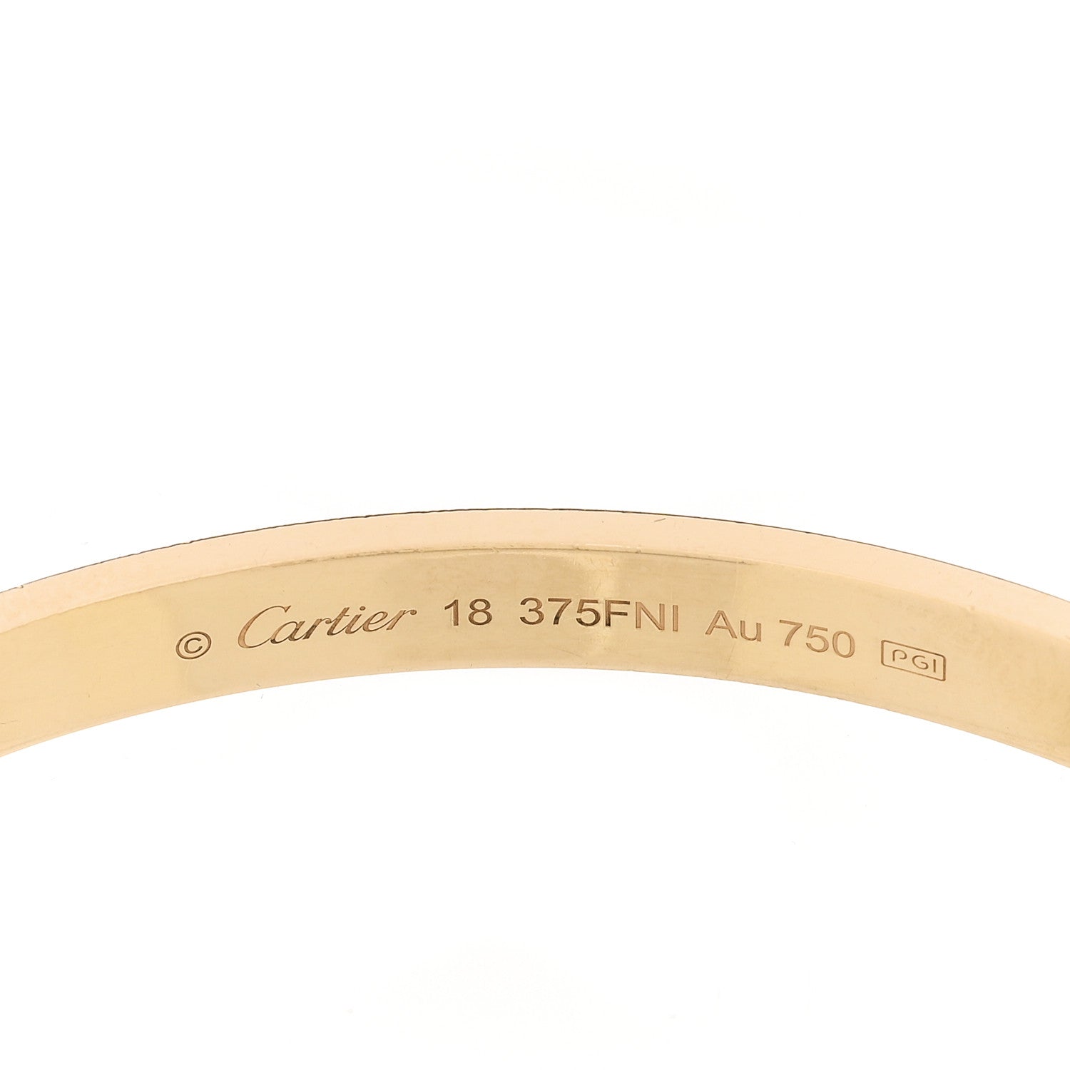 Cartier 18K Yellow Gold LOVE Bracelet 18 6 of 9