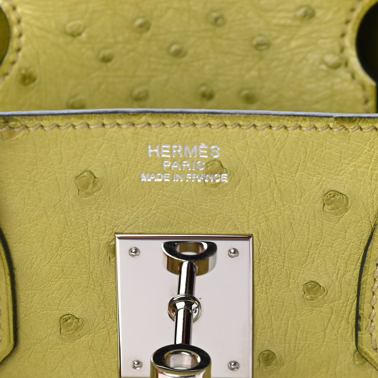 Ostrich Birkin 30 Vert Anis