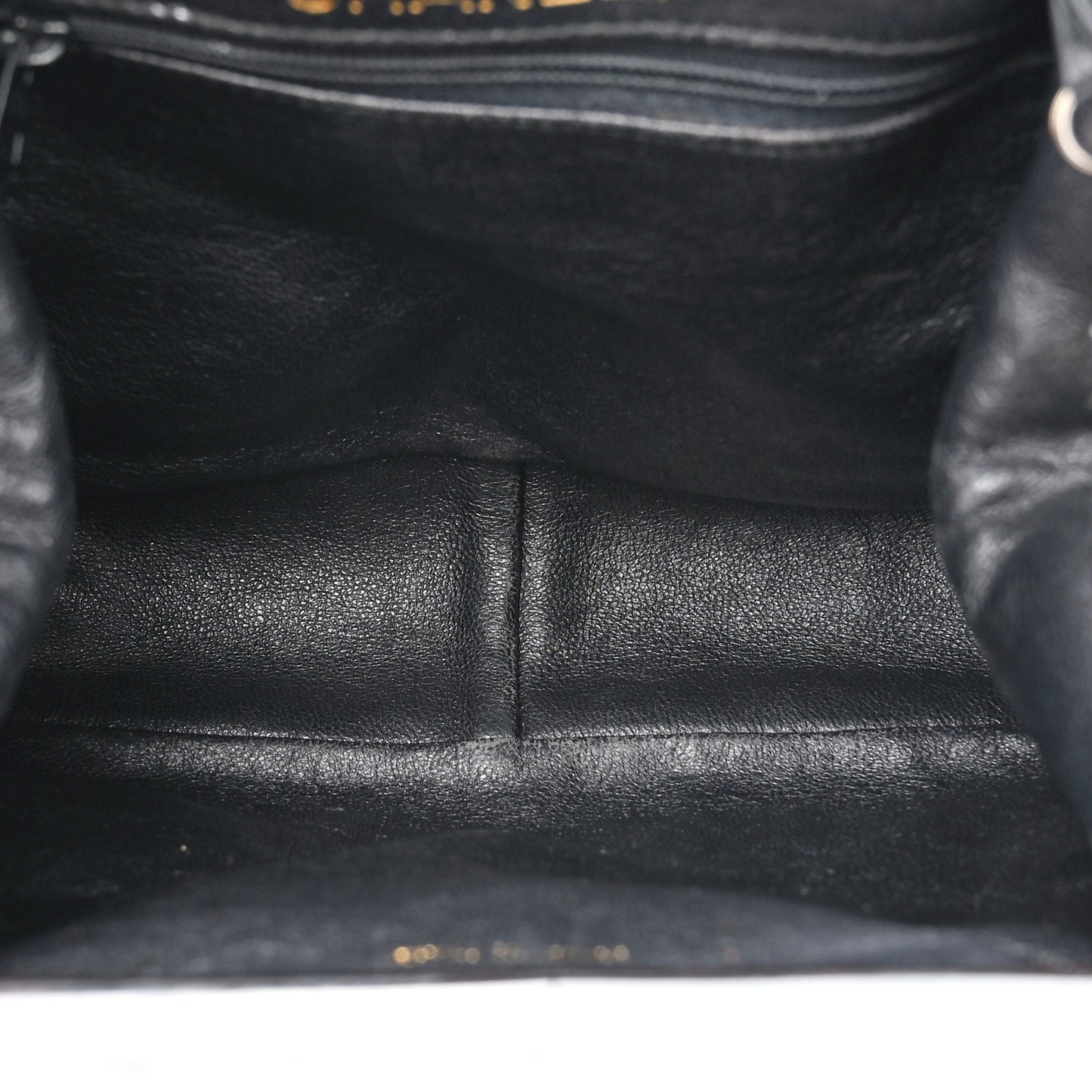 Patent Quilted Resin Frame Clutch Flap With Chain Black