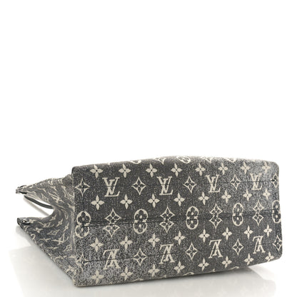 Louis Vuitton Monogram Jacquard Denim Onthego MM Black 4 of 9
