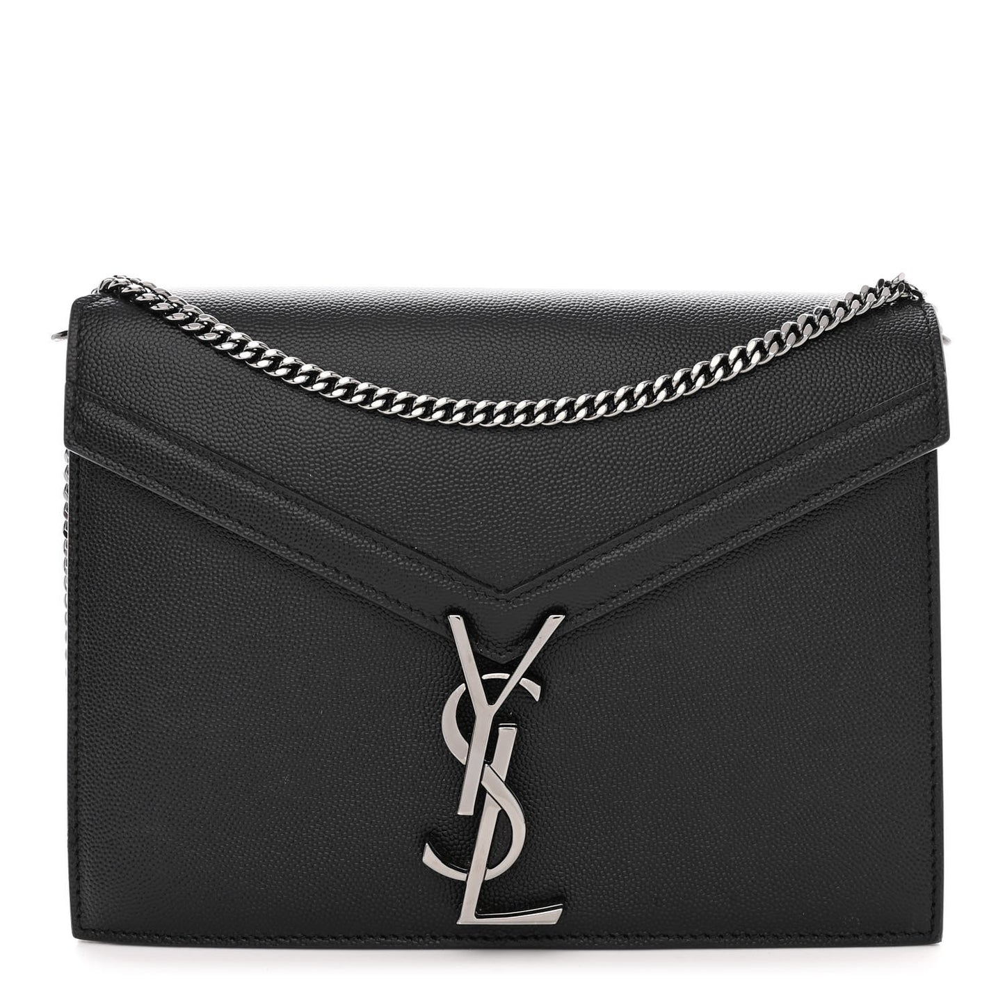 Grain De Poudre Monogram Cassandra Clasp Bag Black