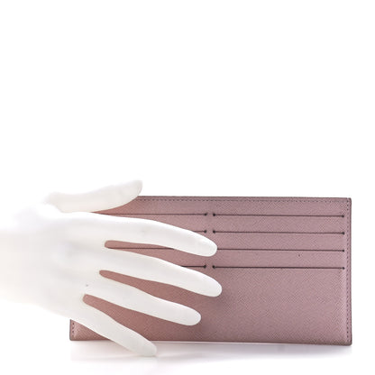 Louis Vuitton Calfskin Felicie Card Holder Insert Rose Ballerine 2 of 9