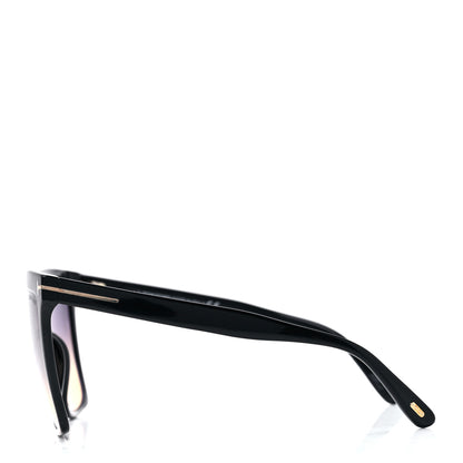 Tom Ford Acetate Polarized Sabrina Cat Eye Sunglasses TF764 Black 3 of 8