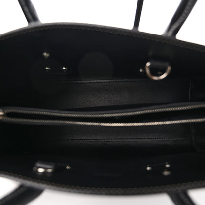 Saint Laurent Grained Calfskin Topstitch Small Sac De Jour Black Porcelain 5 of 11