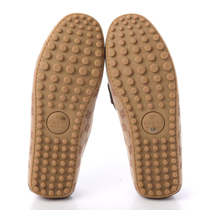 Gucci GG Monogram Suede Mens Driver Loafers 6.5 Beige Ruggine Cuir 5 of 9