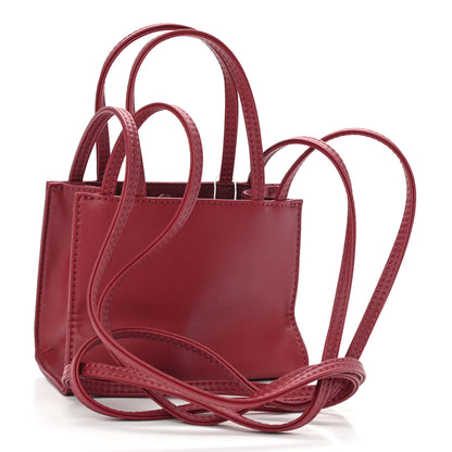 Telfar Vegan Leather Small Shopping Bag Oxblood 3 of 10
