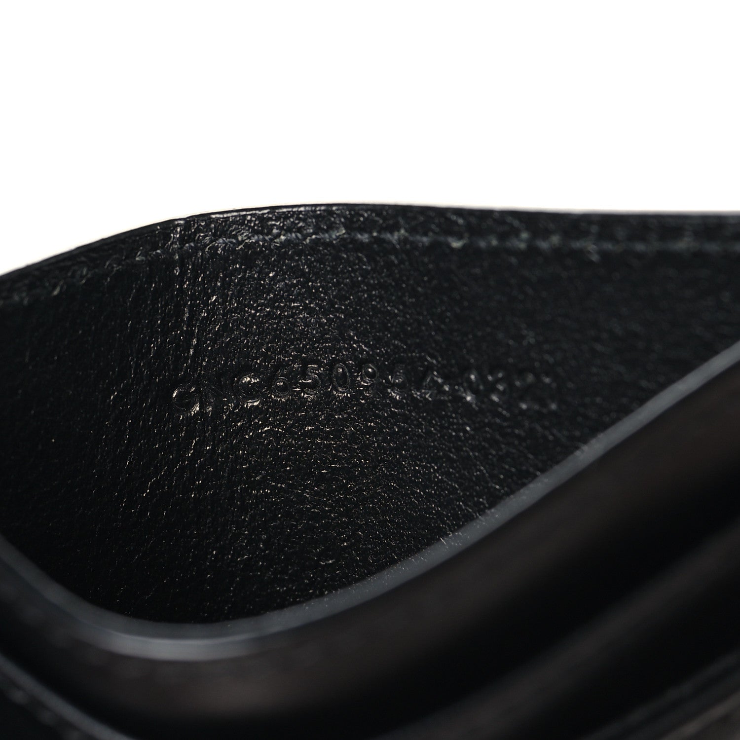 Saint Laurent Calfskin Matelasse Chevron Joan Credit Card Case Black 7 of 8