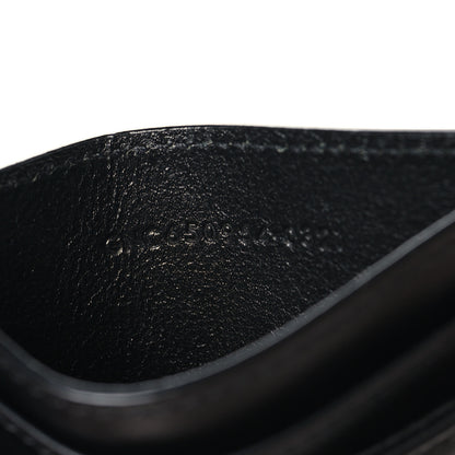 Saint Laurent Calfskin Matelasse Chevron Joan Credit Card Case Black 7 of 8