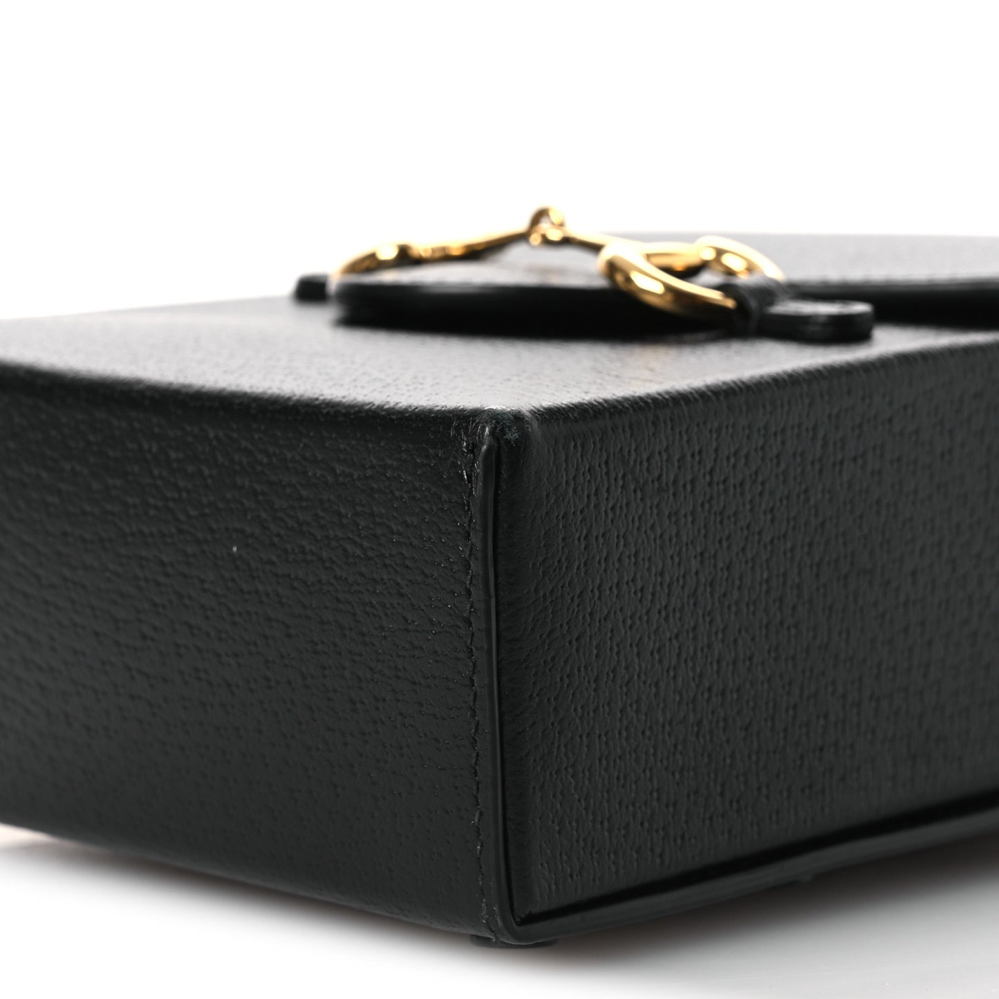 Dollar Calfskin Vertical Horsebit 1955 Crossbody Bag Black