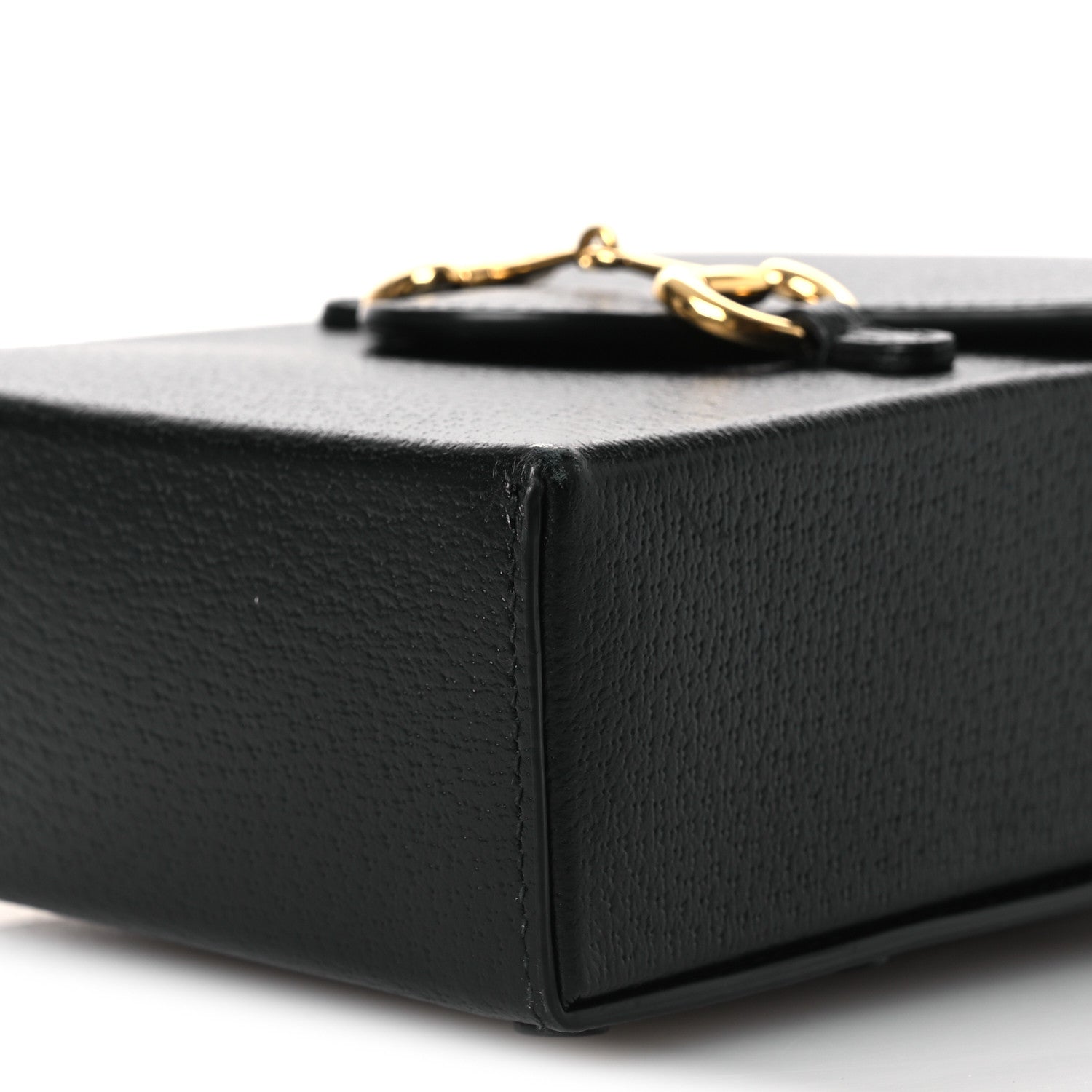 Gucci Dollar Calfskin Vertical Horsebit 1955 Crossbody Bag Black 10 of 11