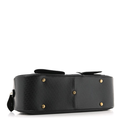 Christian Dior Patent Calfskin Embossed Saddle Bowler Black 4 of 15