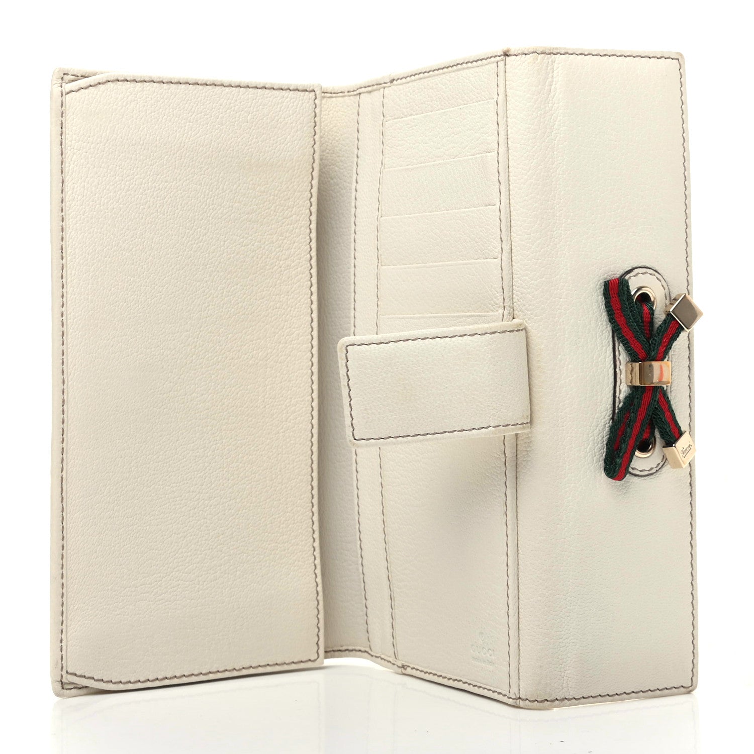 Gucci Calfskin Princy Continental Wallet White 5 of 9