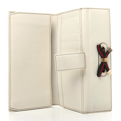 Gucci Calfskin Princy Continental Wallet White 5 of 9