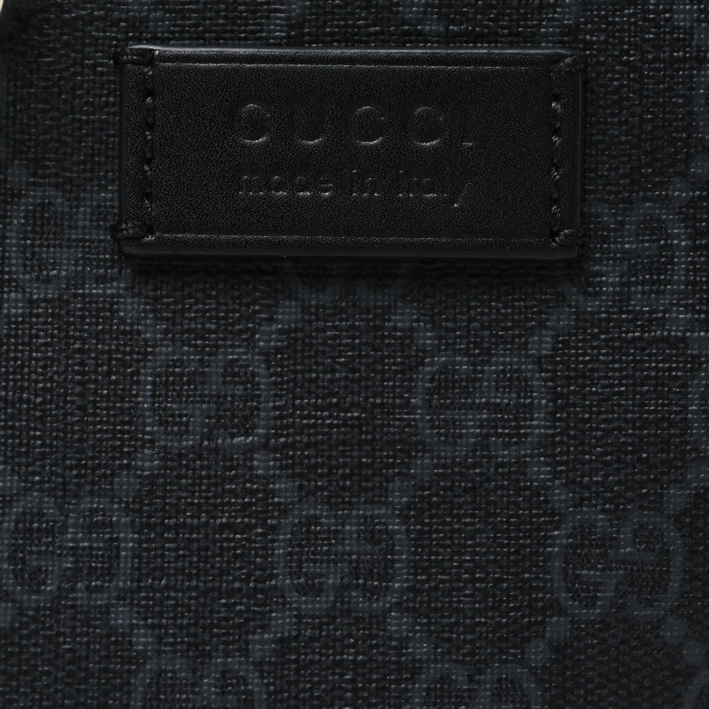 GG Supreme Monogram Appia Calfskin Web Small Camera Messenger Bag Black Grey