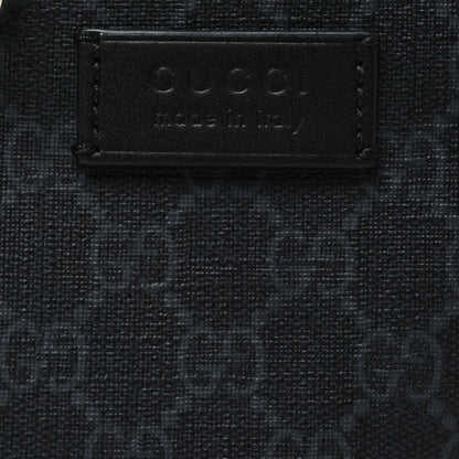 Gucci GG Supreme Monogram Appia Calfskin Web Small Camera Messenger Bag Black Grey 8 of 10